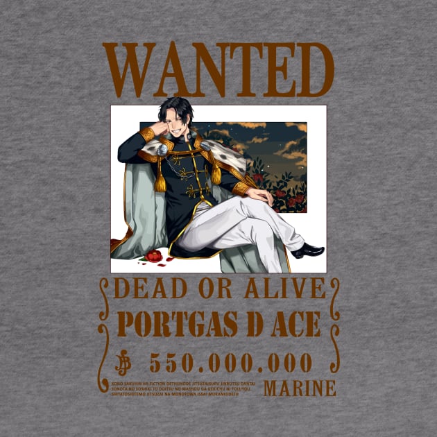 Portgas D Ace One Piece Wanted by Teedream